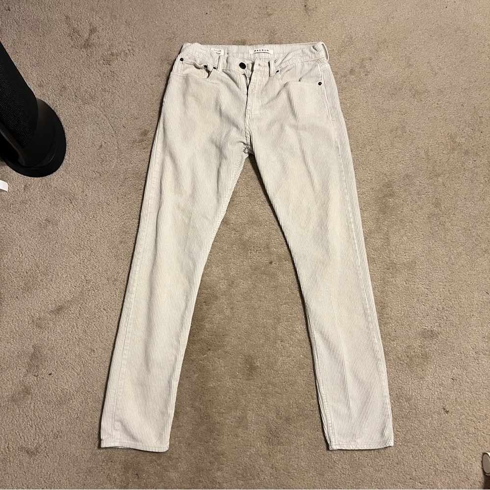 PacSun Men's Cream Corduroy Pants
